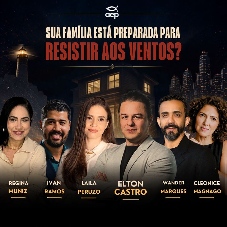Regina Muniz, Ivan Ramos, Laila Peruzo, Elton Castro, Wander Marques e Cleonice Magnago — equipe AEP responsável pela condução do evento